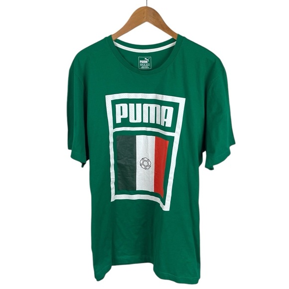 TS1125 Men’s Puma Sport Brand Mexico Soccer Graphic T Shirt XXL - Picture 1 of 4